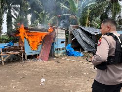 Markas Narkoba Mencirim Kampung Digerebek, Bandar Diciduk, Airsoft Gun dan Sangkur Disita